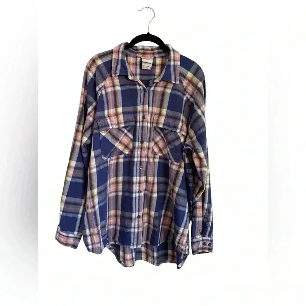 The North Face Women’s Set Up Camp Purple plaid Shirt XL